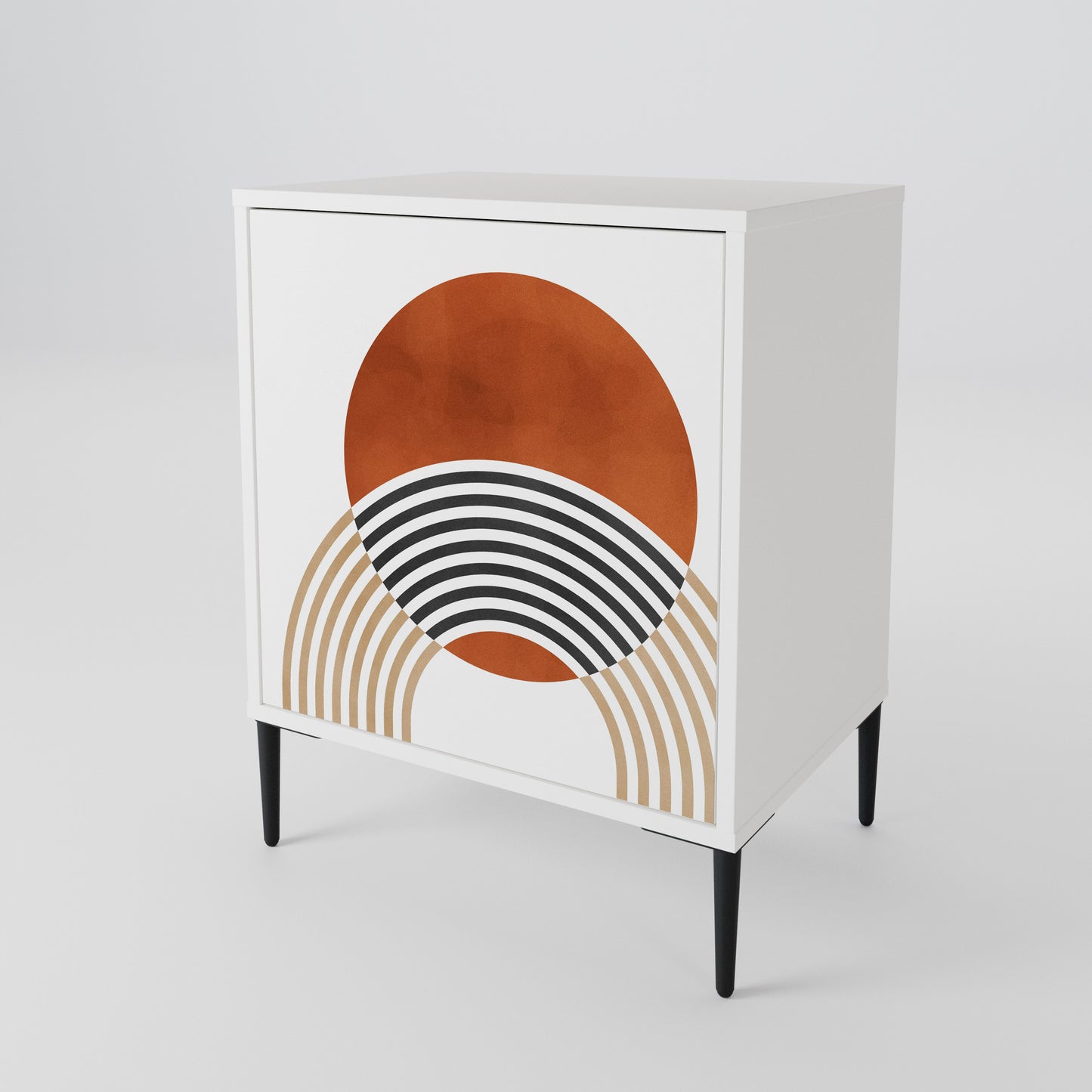 CIRCLE RHYTM Madia a 1 Anta in Finitura Bianca