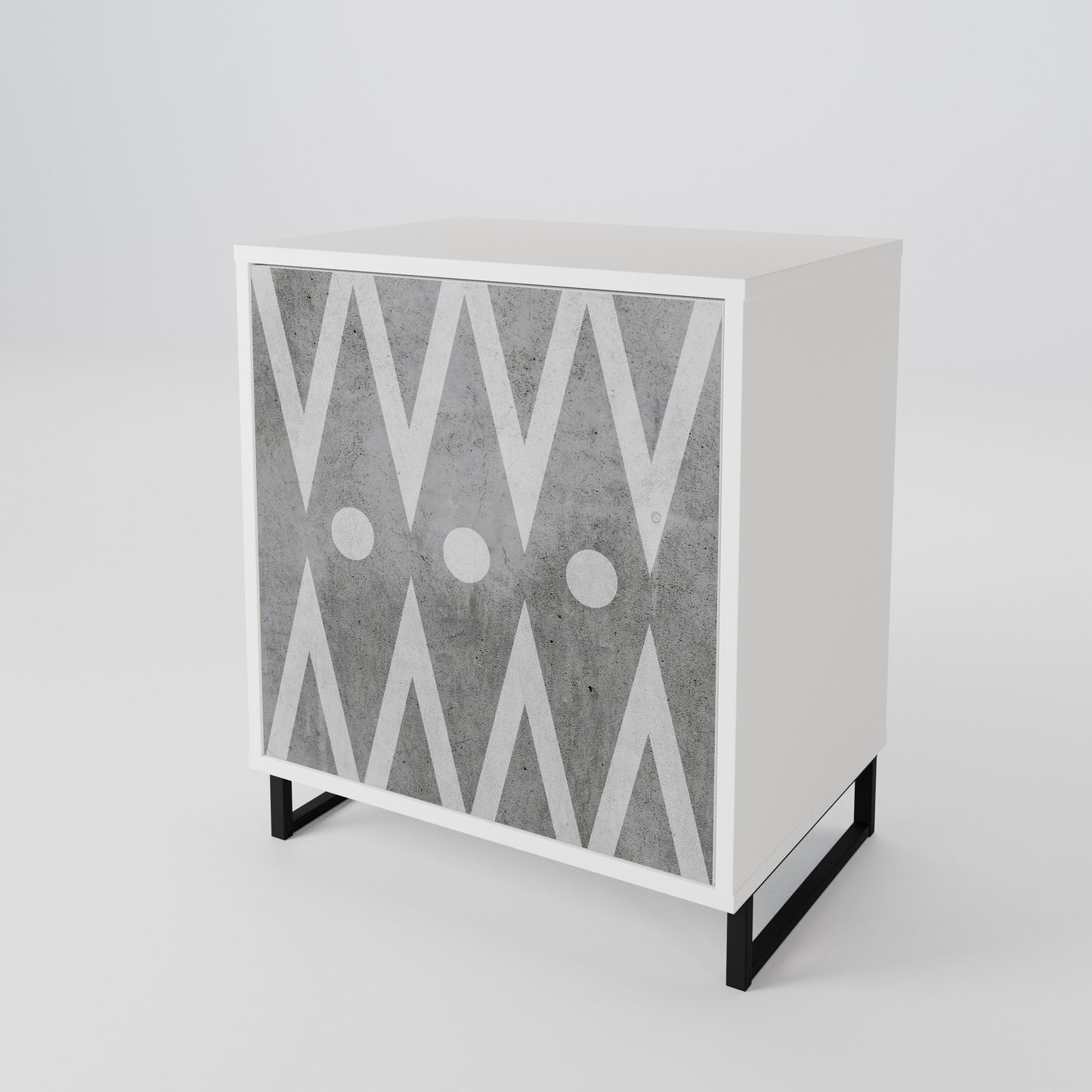 SHARP EDGES Madia a 1 Anta in Finitura Bianca