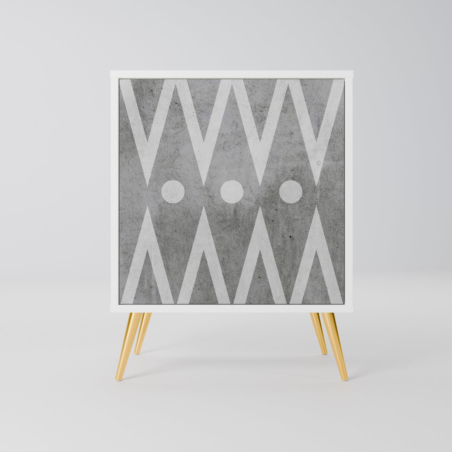 SHARP EDGES Madia a 1 Anta in Finitura Bianca