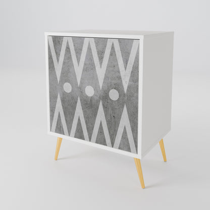 SHARP EDGES Madia a 1 Anta in Finitura Bianca