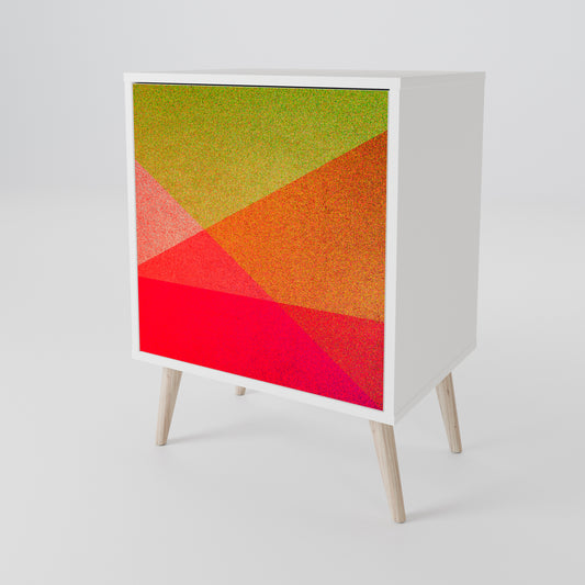 VIVID GEOMETRY Madia a 1 Anta in Finitura Bianca