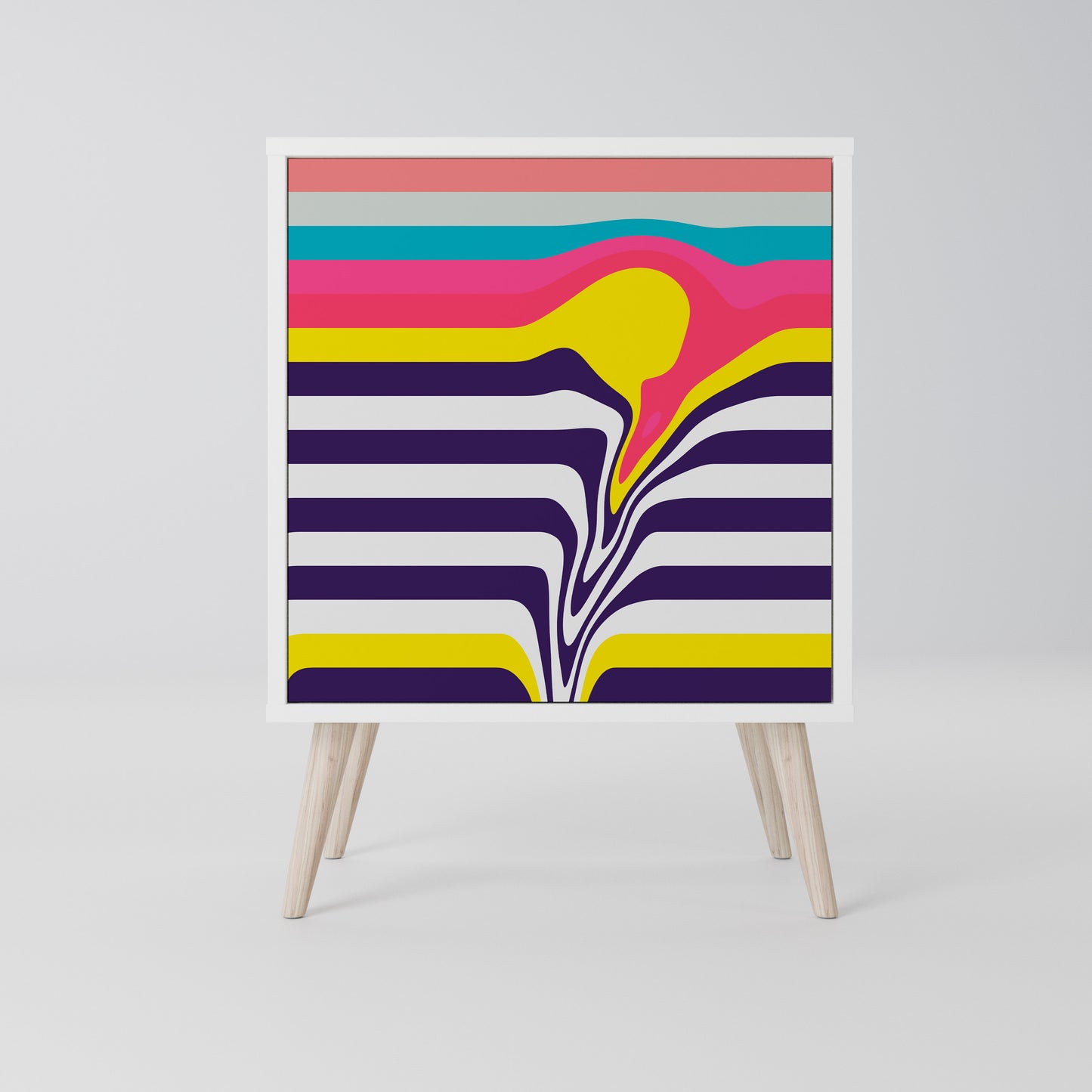 TONE COLLAPSE Madia a 1 Anta in Finitura Bianca