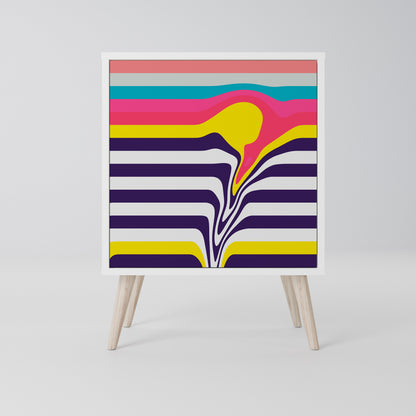 TONE COLLAPSE Madia a 1 Anta in Finitura Bianca