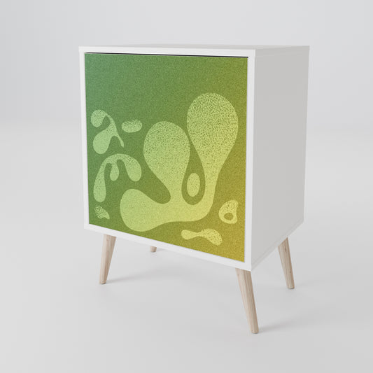 IRREGULAR BLUE Madia a 1 Anta in Finitura Bianca