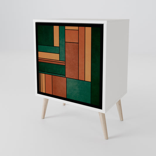 EARTHY FIGURES Madia a 1 Anta in Finitura Bianca