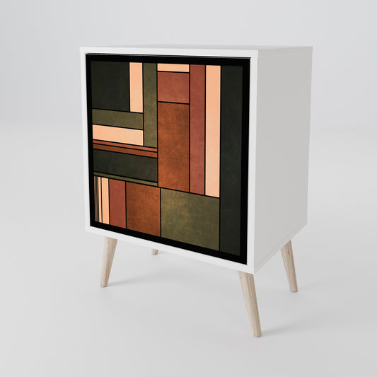 FIGURES OF NATURE Madia a 1 Anta in Finitura Bianca