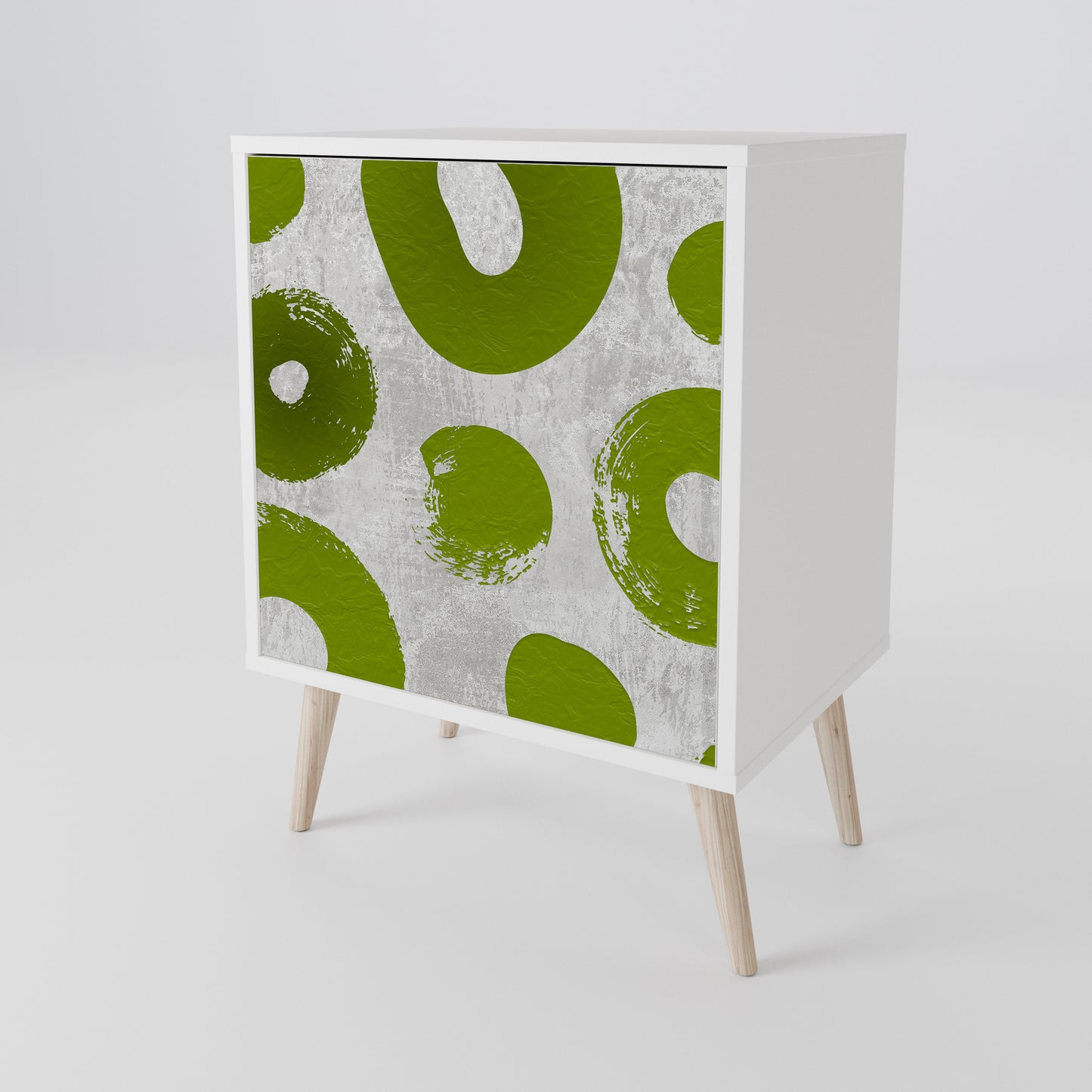 GREEN RHAPSODY 1-Door Sideboard in White Finish