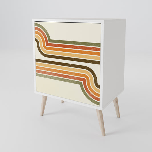 EXCEPTIONAL STREAM 1-Door Sideboard in White Finish