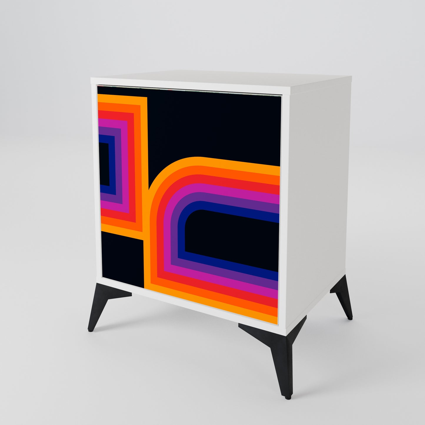 BLINDED BY THE LIGHTS Madia a 1 Anta in Finitura Bianca