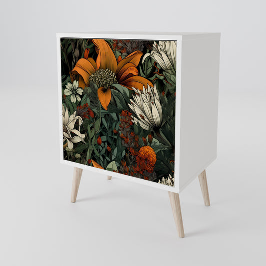 MIDNIGHT SPROUT 1-Door Sideboard in White Finish