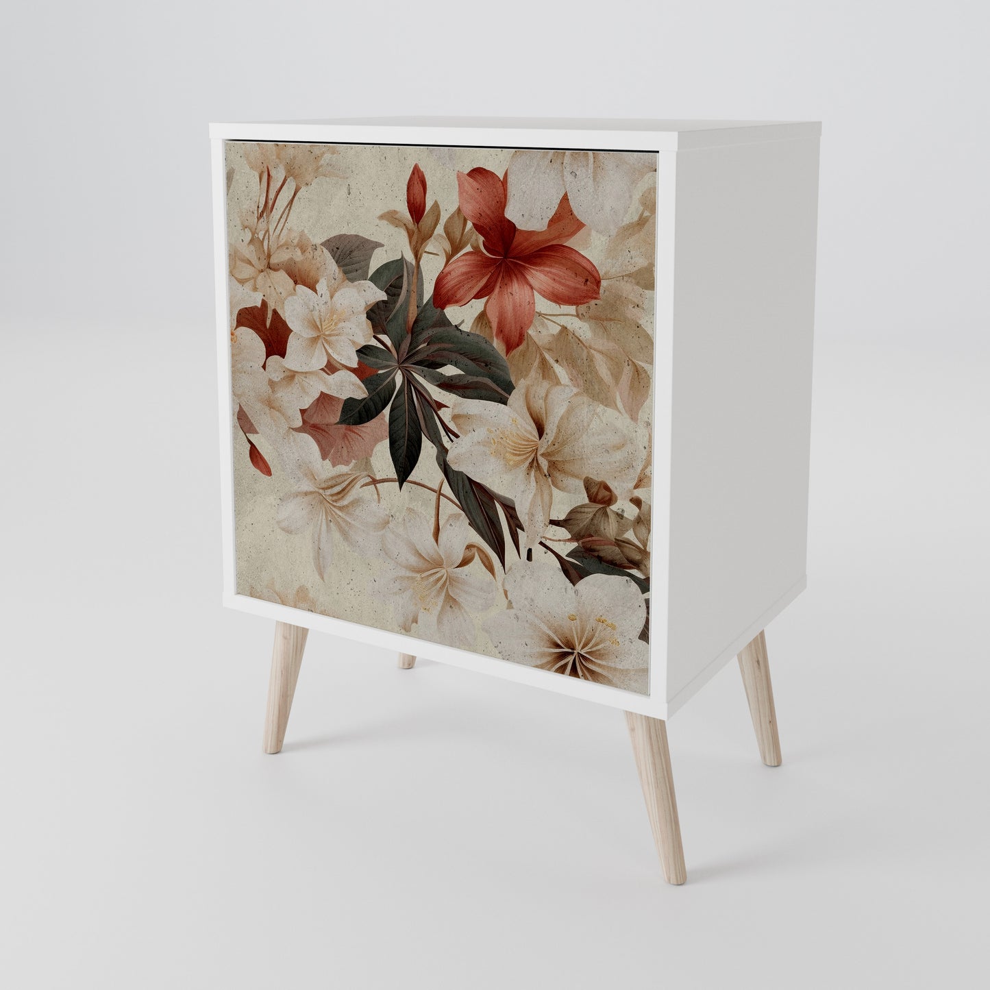 PETAL HARMONY 1-Door Sideboard in White Finish