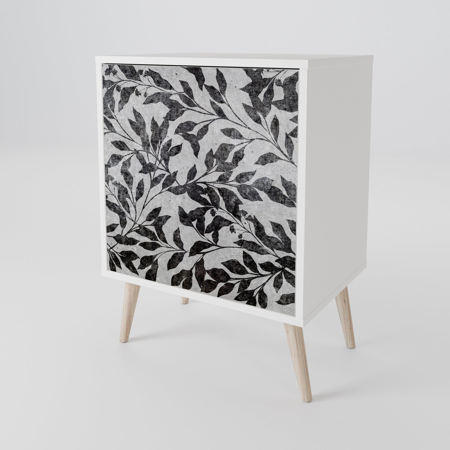 CHARCOAL SPROUT Madia a 1 Anta in Finitura Bianca