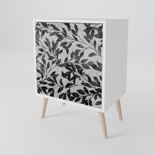 CHARCOAL SPROUT 1-Door Sideboard in White Finish