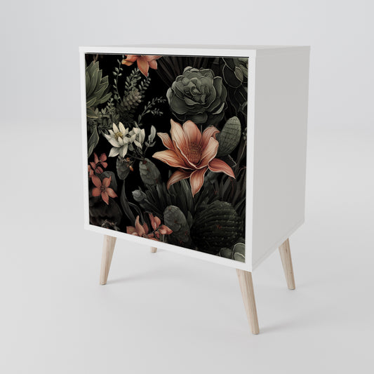 SECRET VERDURE 1-Door Sideboard in White Finish