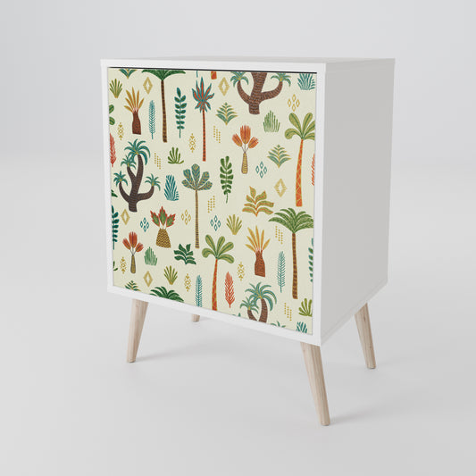 PALM SPRING 1-Door Sideboard in White Finish