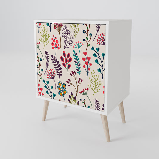 AUTUMN SUNDRIES 1-Door Sideboard in White Finish