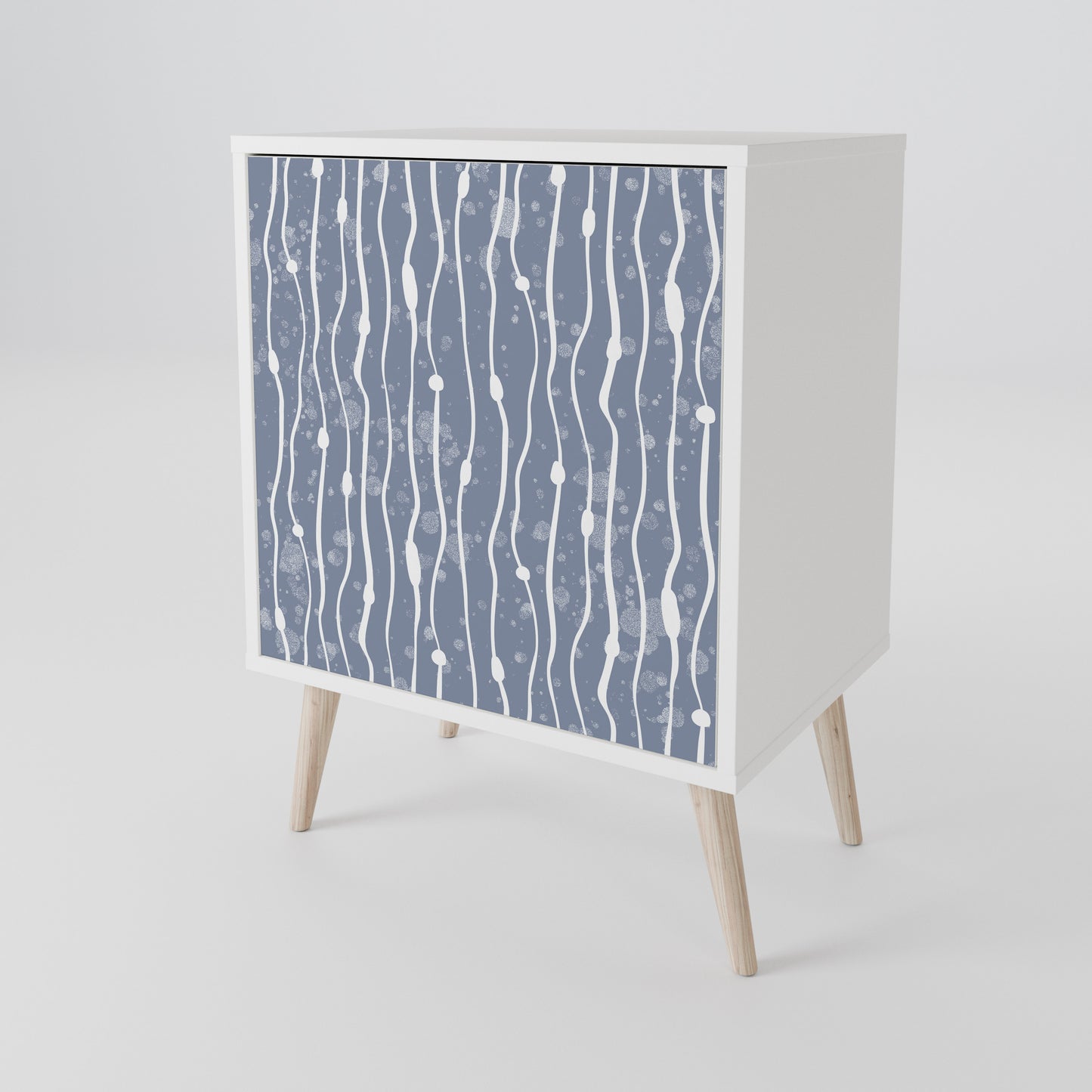 GRAPHITE RAIN Madia a 1 Anta in Finitura Bianca
