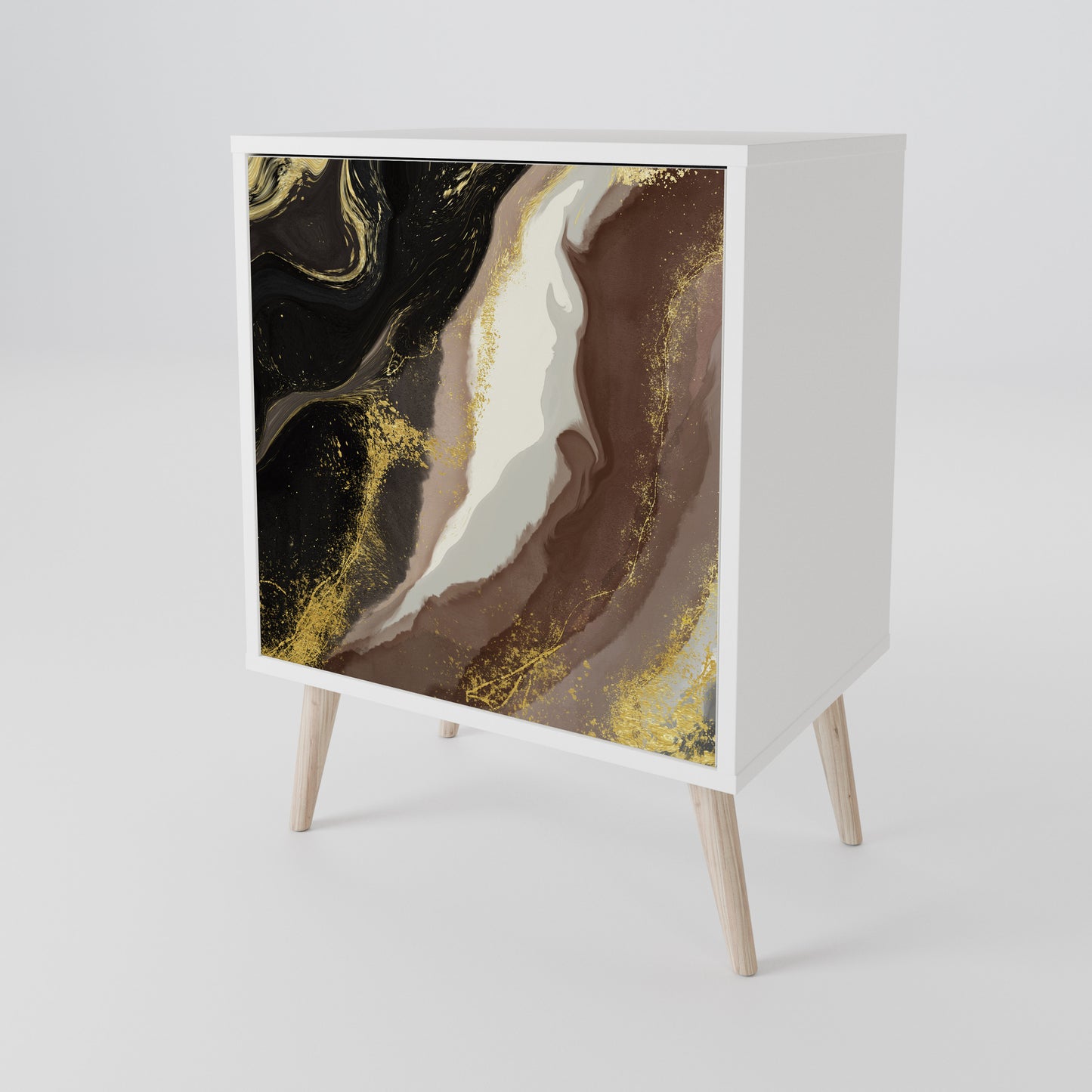 GOLD DUST Madia a 1 Anta in Finitura Bianca