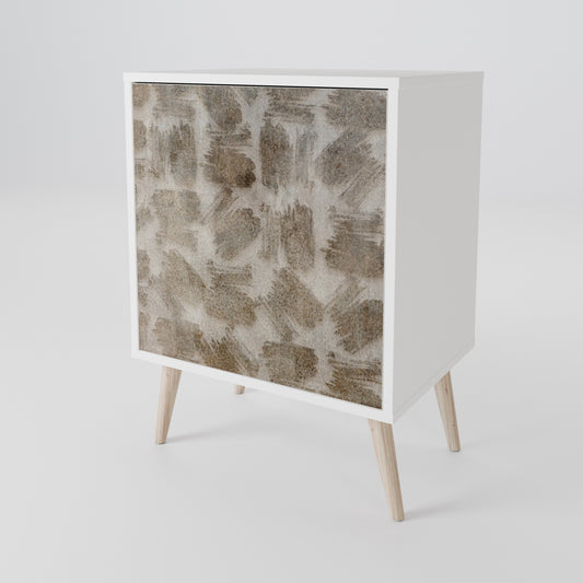 SLIGHTLY BLURRED 1-Door Sideboard in White Finish
