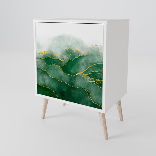 EXPENSIVE NATURE 1-Door Sideboard in White Finish