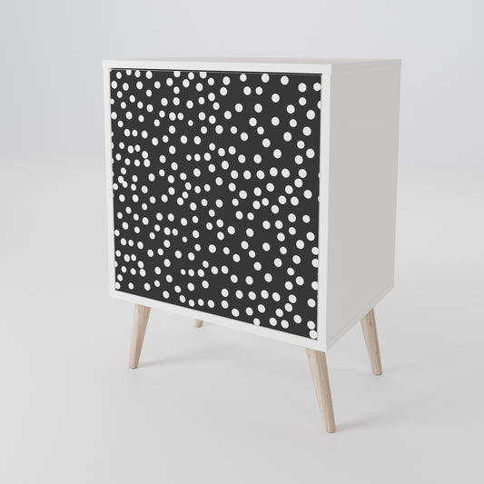 BLINDING LIGHTS 1-Door Sideboard in White Finish