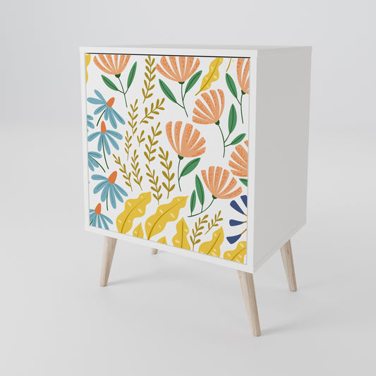 HELLO SPRING 1-Door Sideboard in White Finish