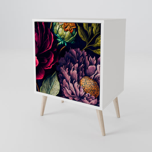 BLOOMING ELEGANCE Madia a 1 Anta in Finitura Bianca