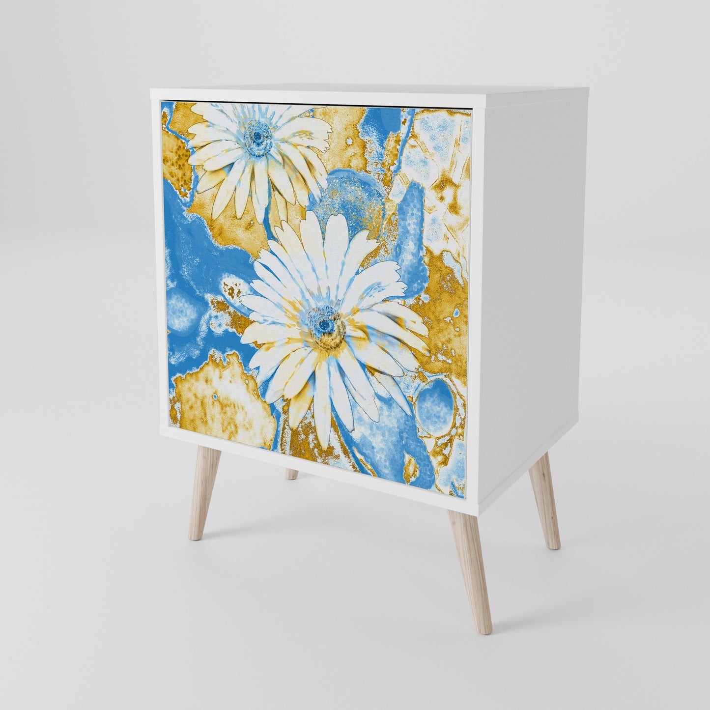 DAISY LUXE 1-Door Sideboard in White Finish