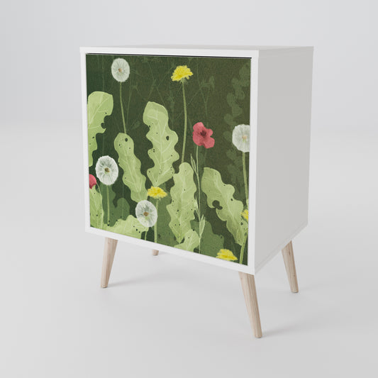DANDELION AMUSE 1-Door Sideboard in White Finish