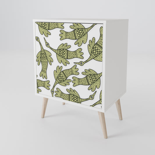 SEEDLING SONGBIRD 1-Door Sideboard in White Finish