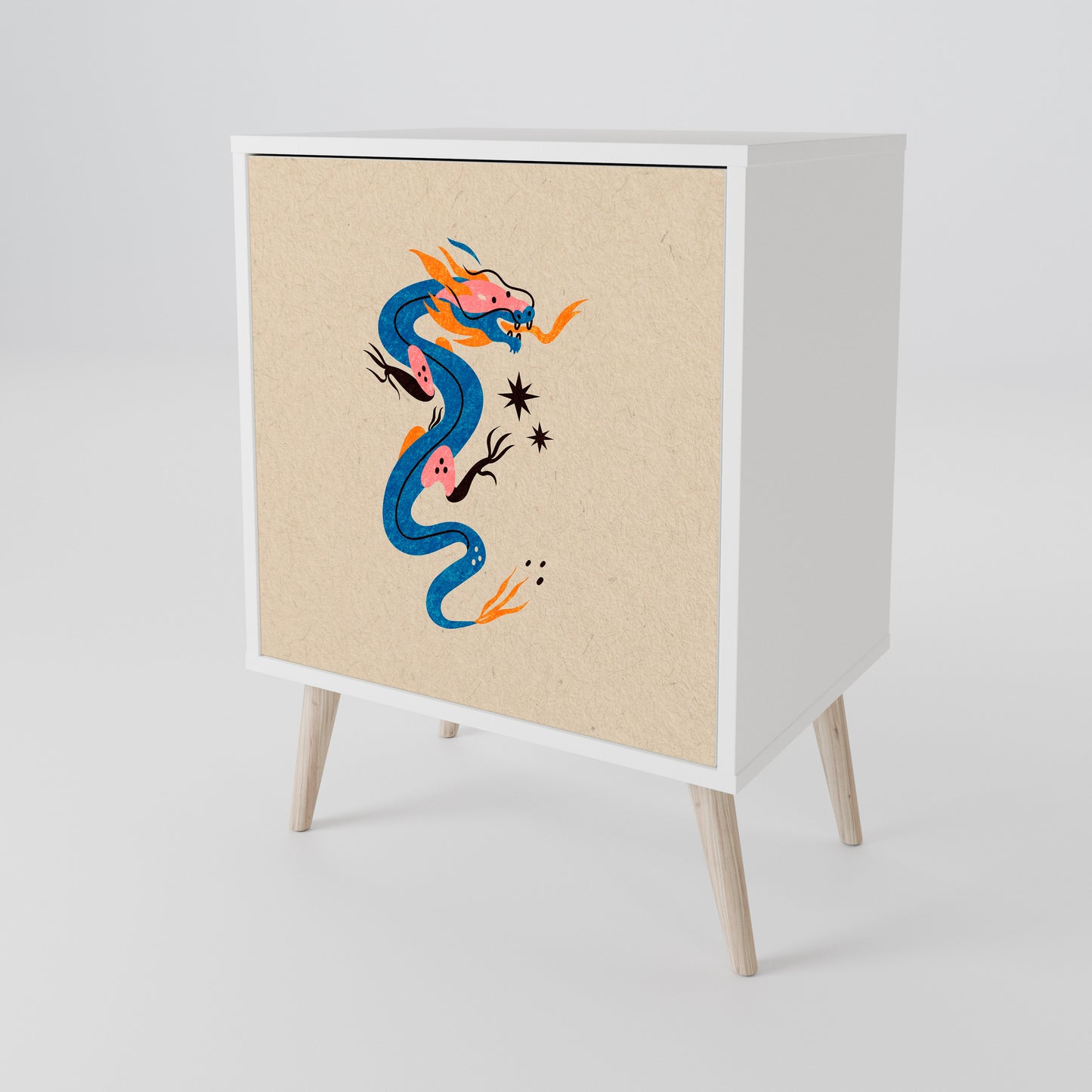 MYTHOLOGICAL CREATURES Madia a 1 Anta in Finitura Bianca