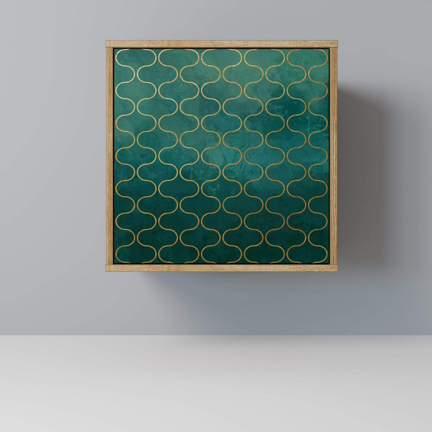 TESSELATED GREENERY Madia a 1 anta effetto rovere