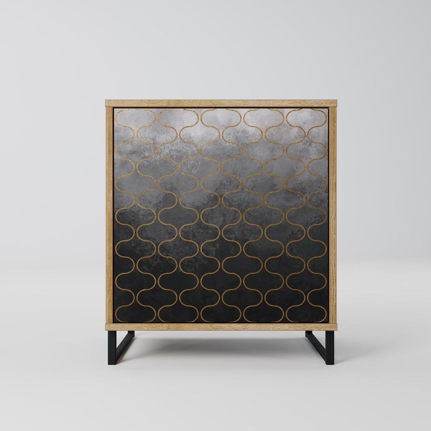 TESSELATED GRAYISH Madia a 1 anta effetto rovere