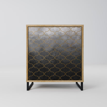 TESSELATED GRAYISH Madia a 1 anta effetto rovere