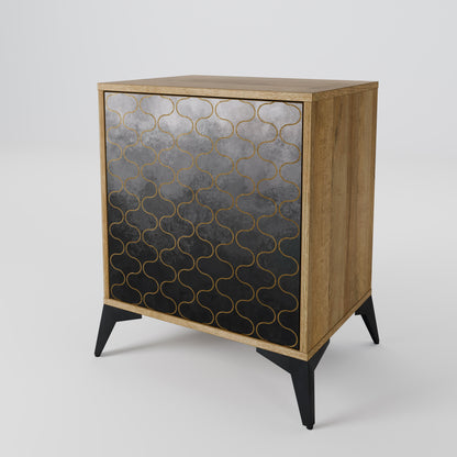 TESSELATED GRAYISH Madia a 1 anta effetto rovere