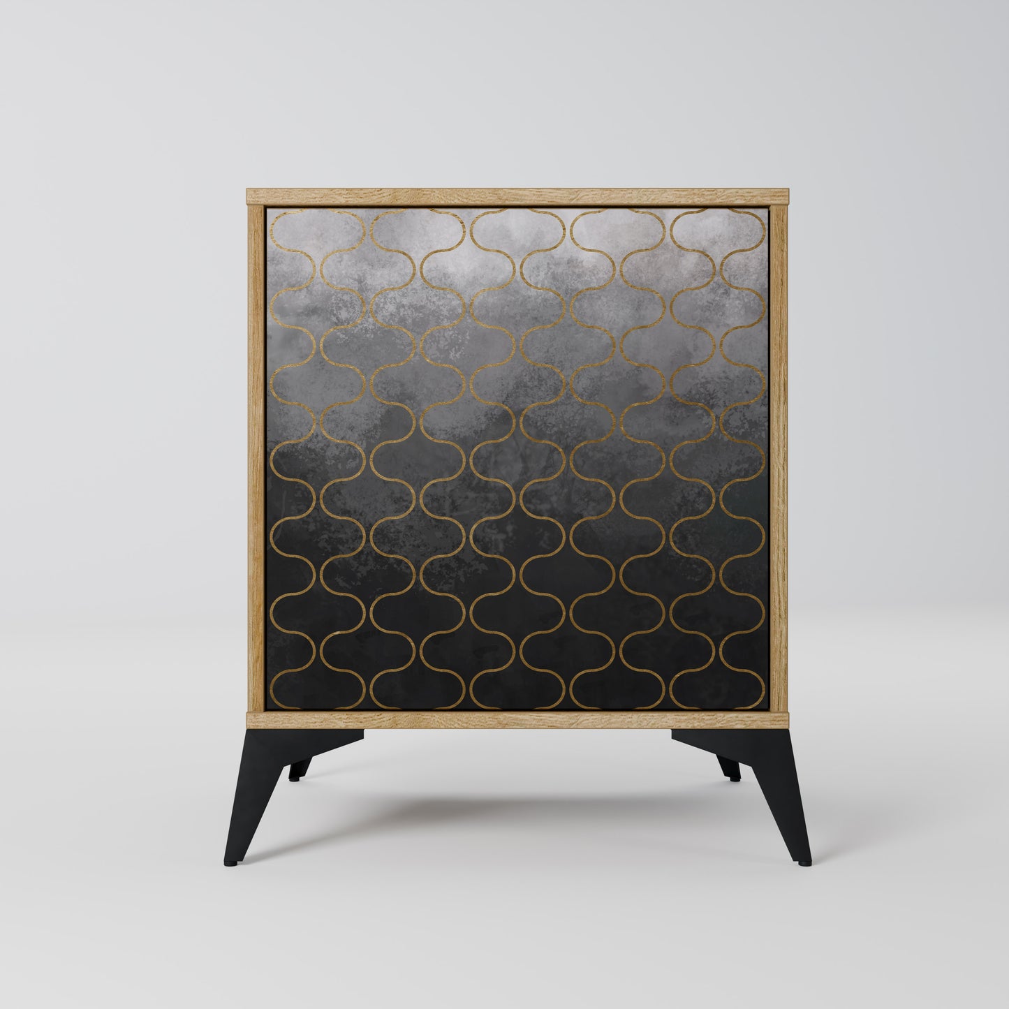 TESSELATED GRAYISH Madia a 1 anta effetto rovere