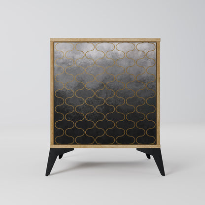 TESSELATED GRAYISH Madia a 1 anta effetto rovere