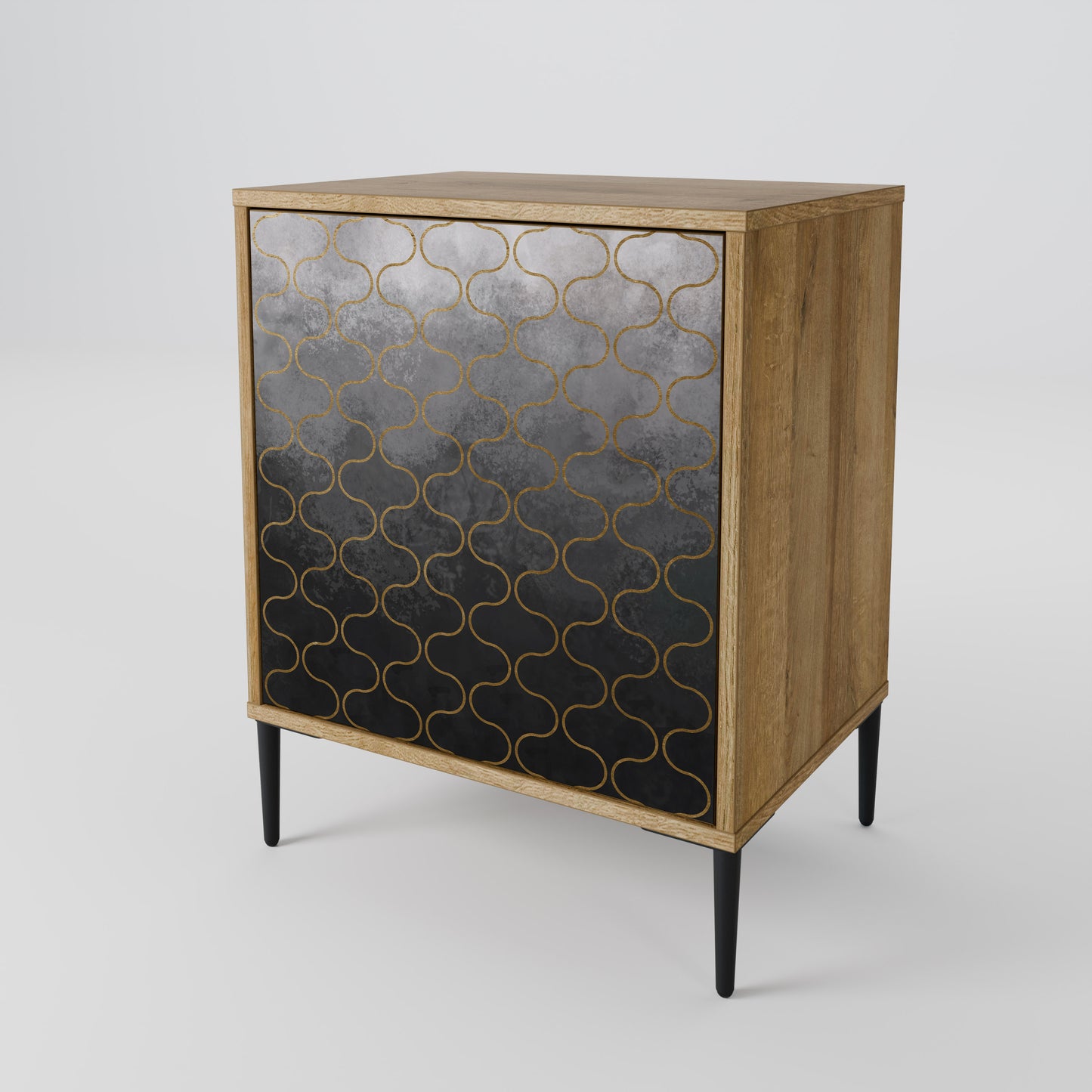 TESSELATED GRAYISH Madia a 1 anta effetto rovere