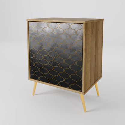 TESSELATED GRAYISH Madia a 1 anta effetto rovere