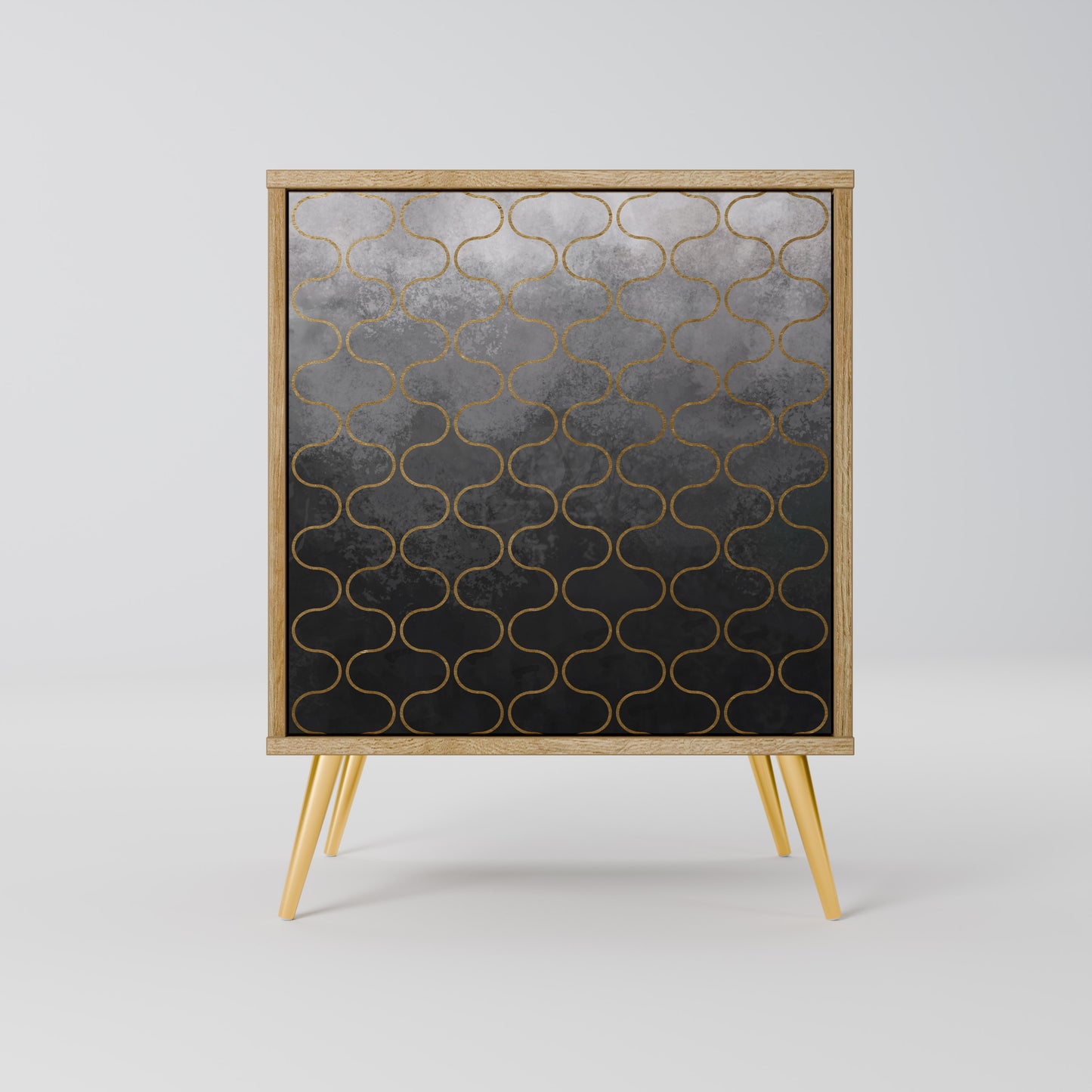 TESSELATED GRAYISH Madia a 1 anta effetto rovere