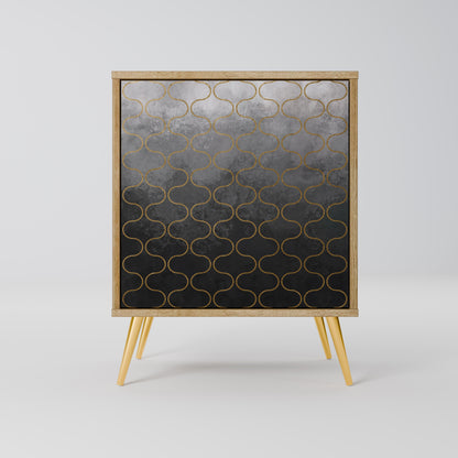 TESSELATED GRAYISH Madia a 1 anta effetto rovere