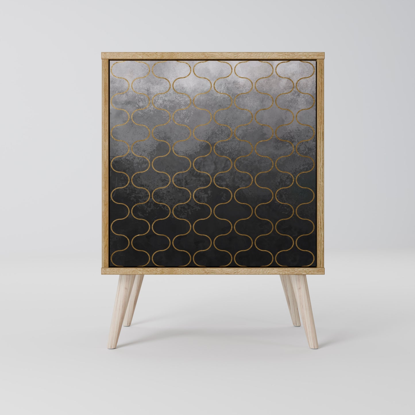 TESSELATED GRAYISH Madia a 1 anta effetto rovere