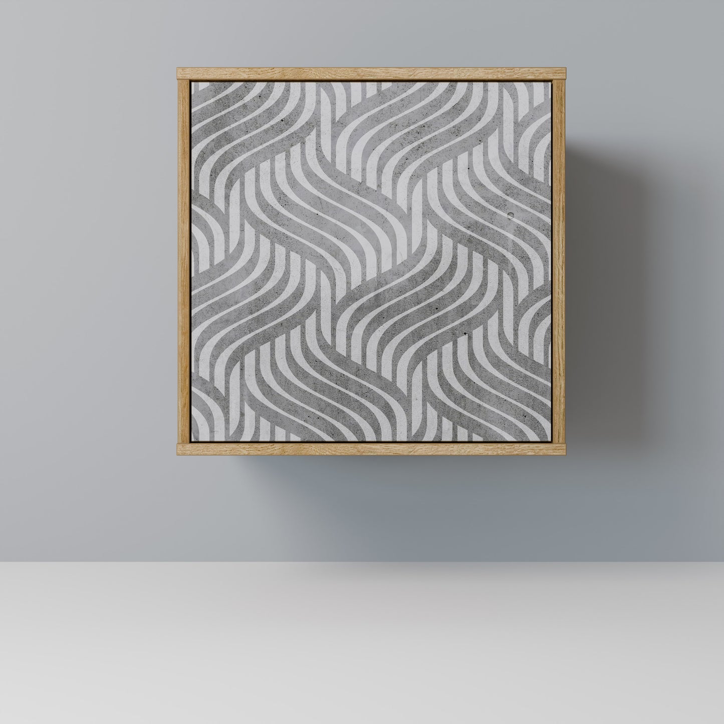 CONCRETE MOVEMENT Madia a 1 anta effetto rovere