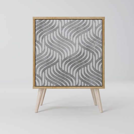 CONCRETE MOVEMENT 1-Door Sideboard in Oak Effect