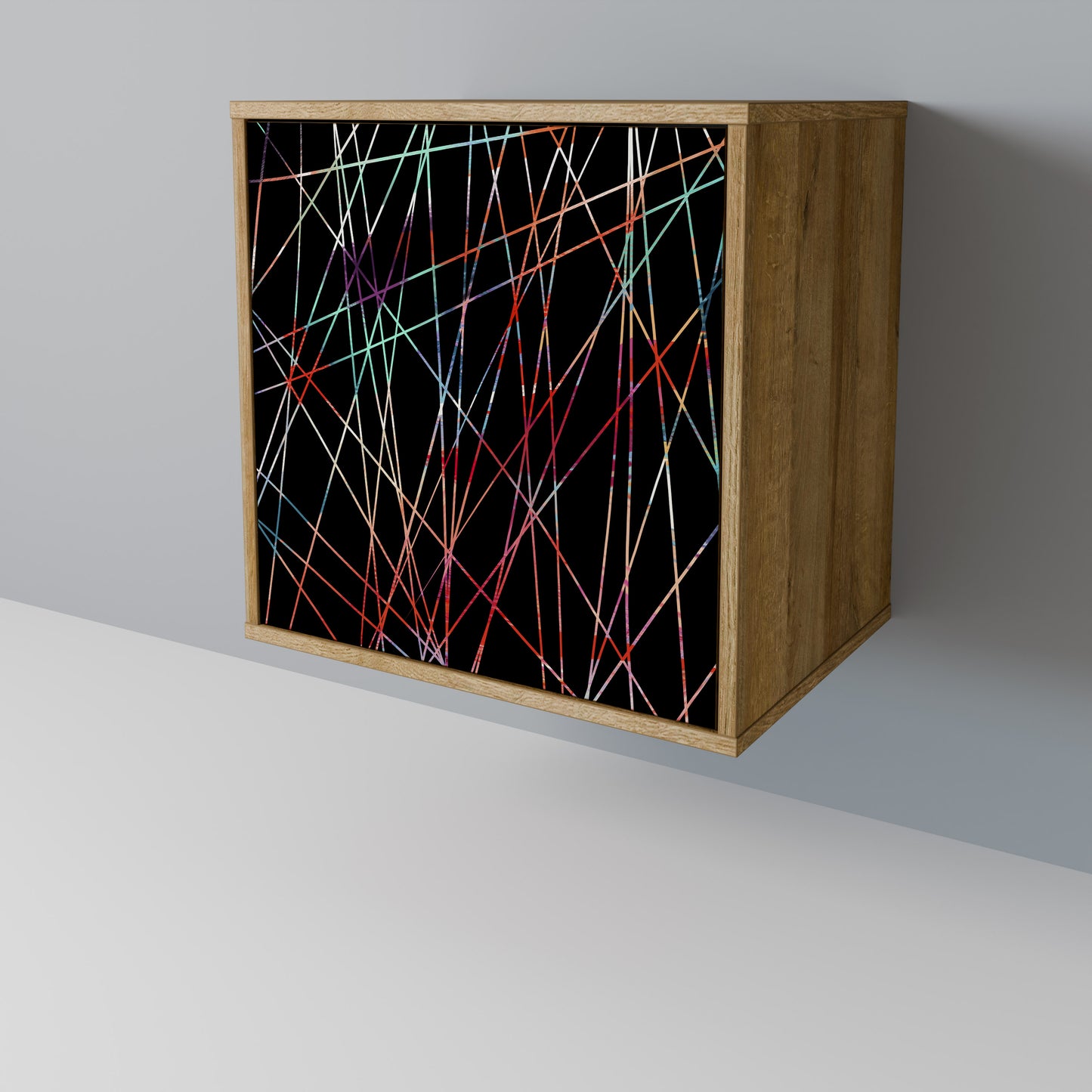 LUMINOUS SNARE Madia a 1 anta effetto rovere