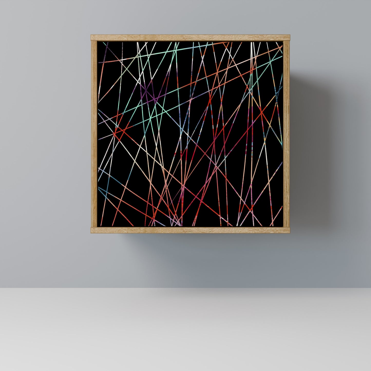 LUMINOUS SNARE Madia a 1 anta effetto rovere