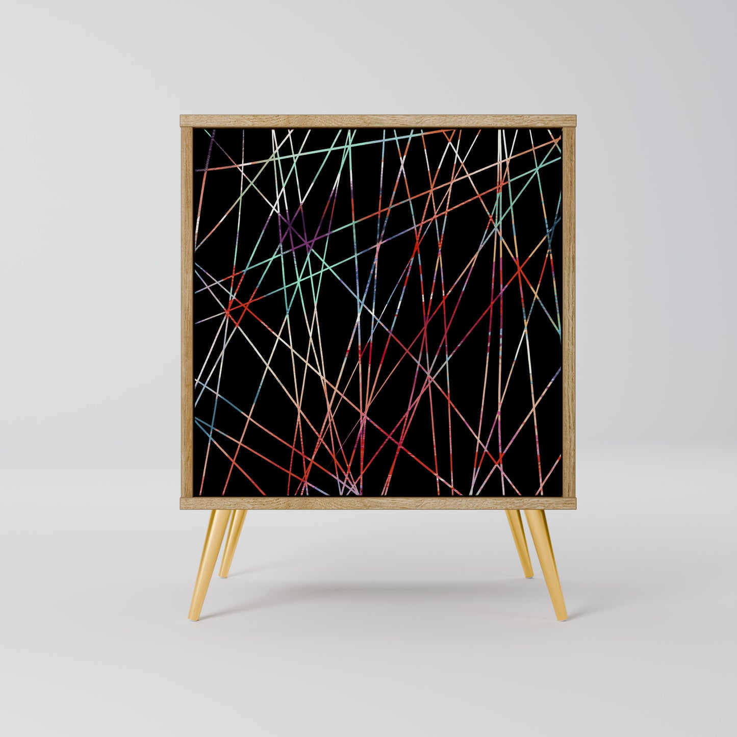 LUMINOUS SNARE Madia a 1 anta effetto rovere