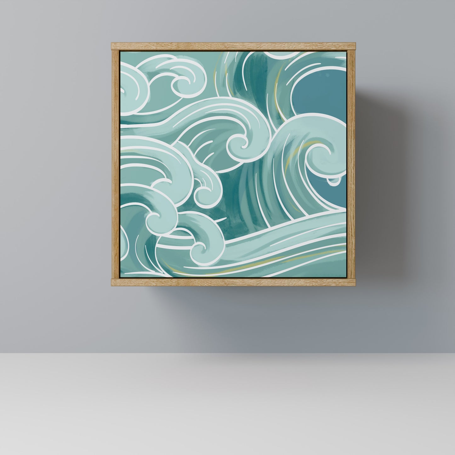 ASIAN SWAY 1-Door Sideboard in Oak Effect