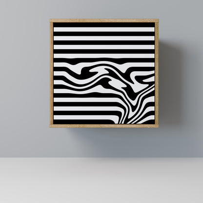 SPECTRA SHOWCASE Credenza a 1 anta effetto rovere