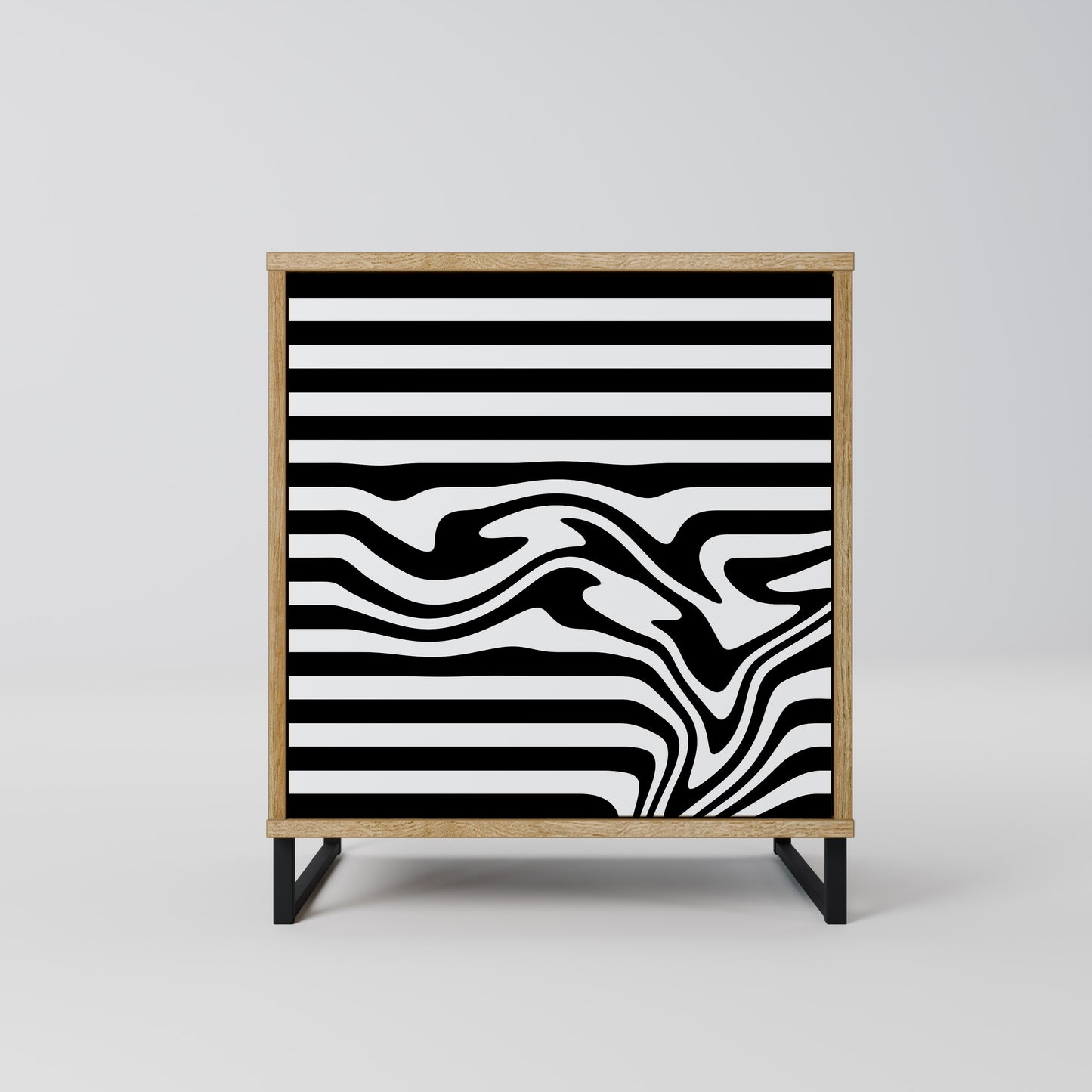 SPECTRA SHOWCASE Credenza a 1 anta effetto rovere